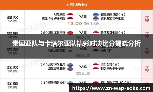 泰国亚队与卡塔尔亚队精彩对决比分揭晓分析